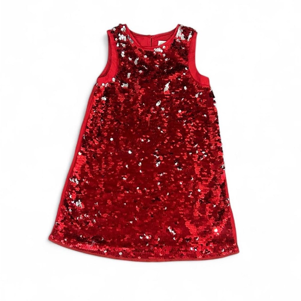Red and Silver Sequin Tank Top